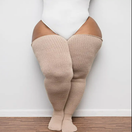 Thigh High Socks Plus Size | Nude